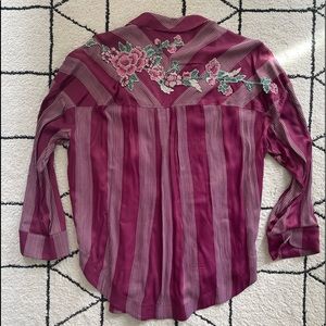FREE PEOPLE Intimately Long sleeve button down sleep top